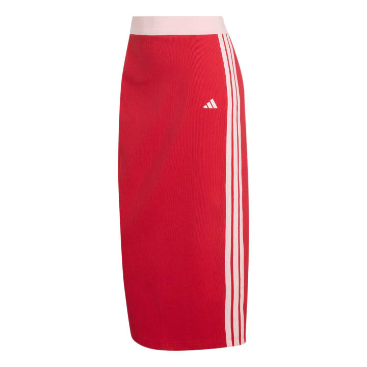 Adidas Adidas Casual Long Skirts Women's Pure Ruby/Transparent Pink Moderate Long Skirt