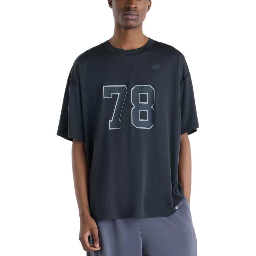 New Balance New Balance Quick Dry T Shirts Men's Black Crew Neck Moderate