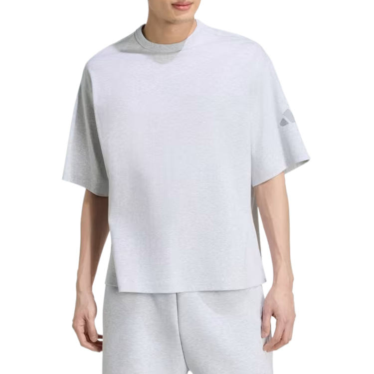 Adidas Adidas Sportswear T Shirts Men's Light Gray Heather Crew Neck