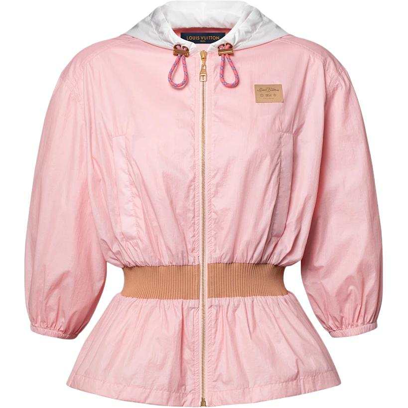 LOUIS VUITTON Jackets Women's Pink Hooded Non Detachable Moderate Nipped In Waist