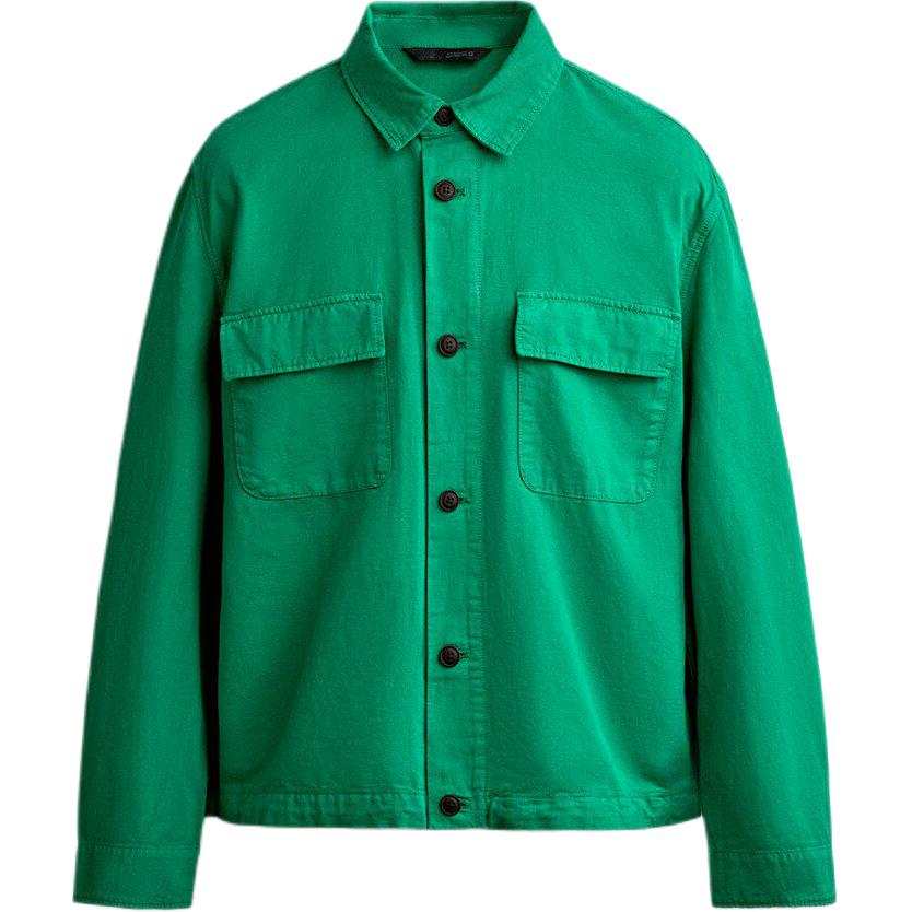 ZARA Shirts Men's Green Lapel Moderate Other