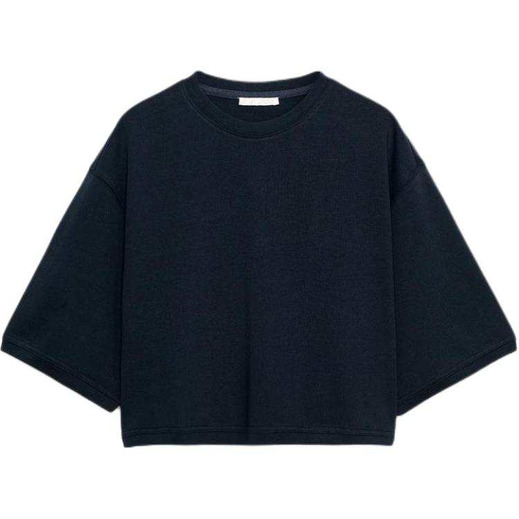 ZARA T Shirts Women's Sea Blue Crew Neck
