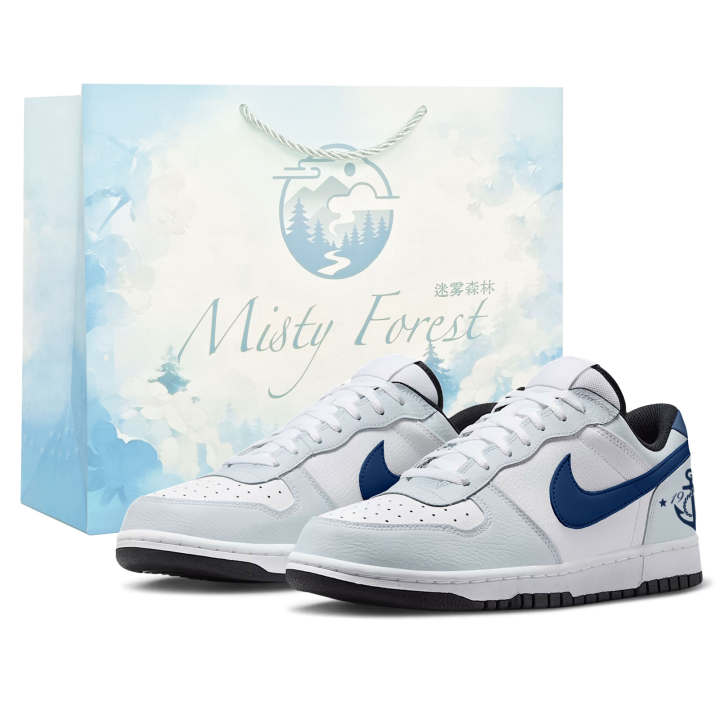 Nike Nike Big Skateboard Shoes Men's Low Top Blue/White