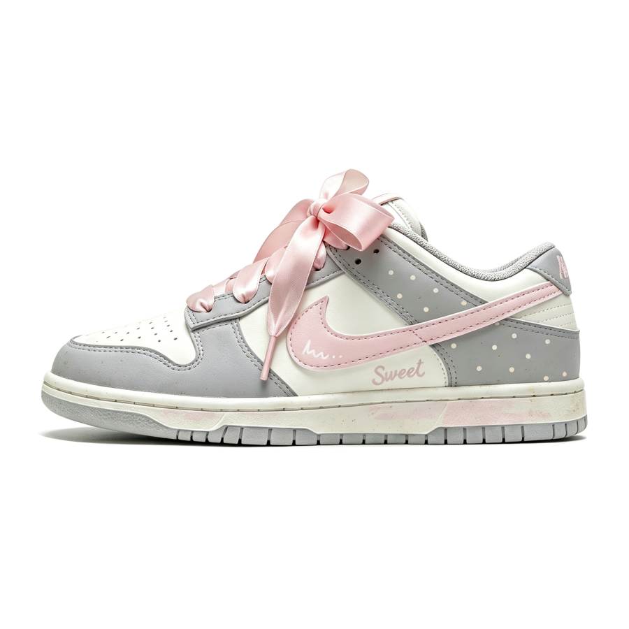 Nike Nike Skateboard Shoes Women's Low Top Light Mist Gray/Ecru/Cherry Blossom Light Pink
