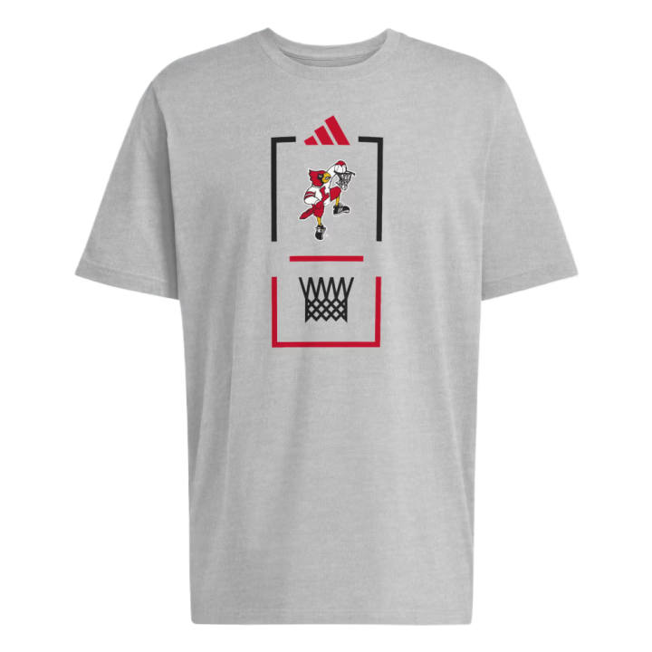 Adidas Adidas Sportswear T Shirts Men's Medium Gray Heather/Multicolor Crew Neck