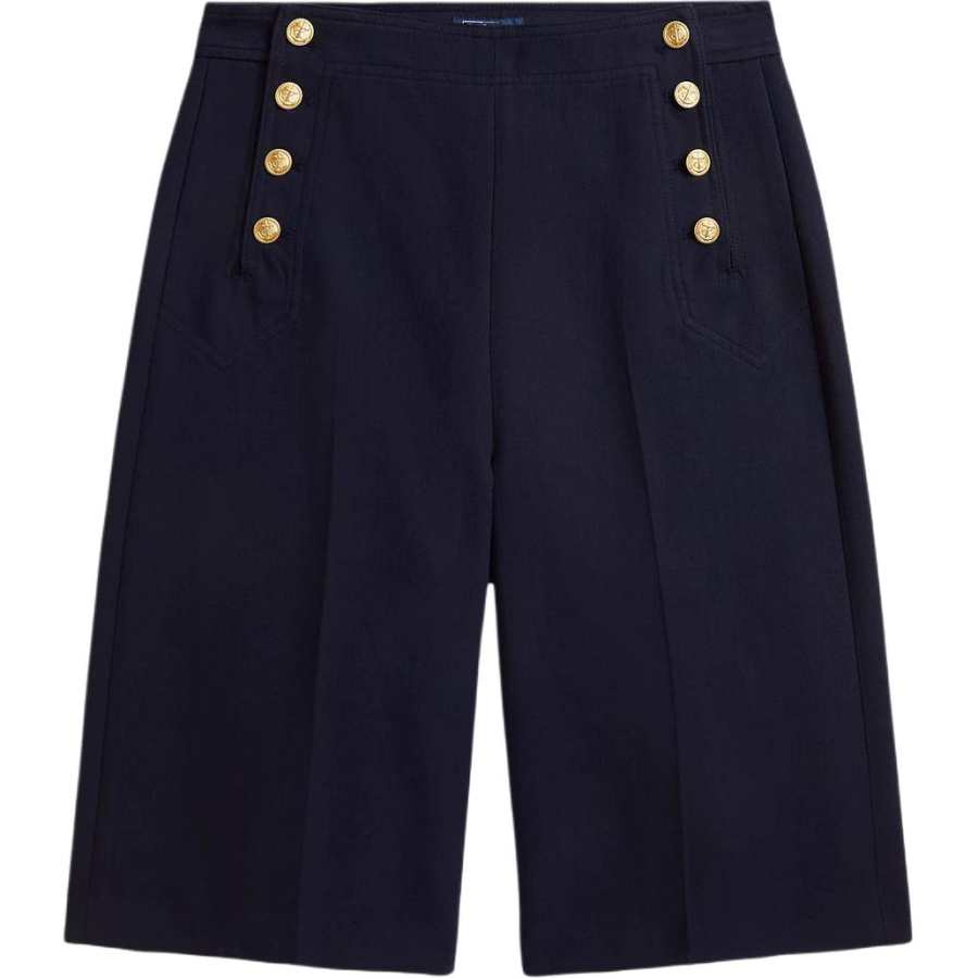 Polo Ralph Lauren Casual Shorts Women's Dark Blue Moderate Wide Leg Pants