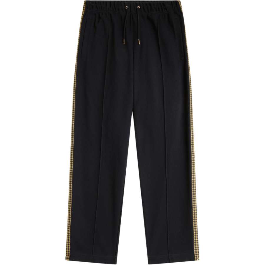 FRED PERRY Knitted Sweatpants Men's Black Moderate Straight Fit Pants
