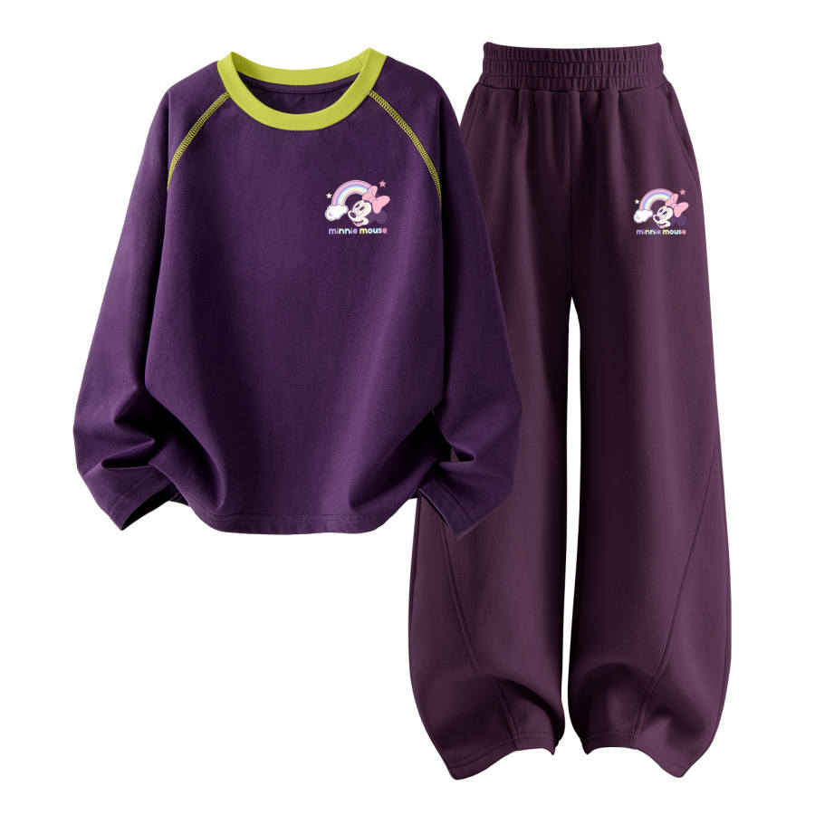 Disney Kids Casual Sportswear Crew Neck Thin Stretch Breathable