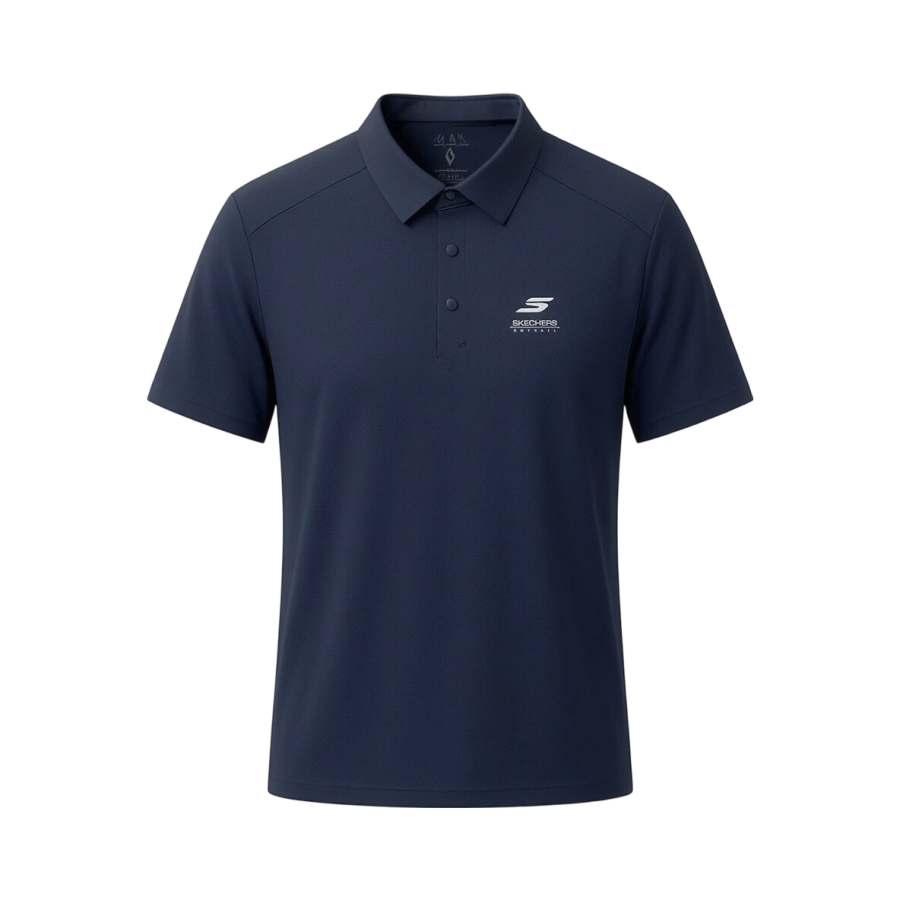 Skechers Classic Multicolor Collection Polo Shirts Women's Navy Blue Lapel Thin Straight Fit