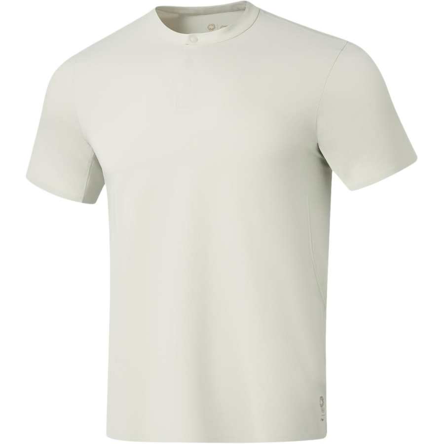 Li-Ning Li Ning Qingmu T Shirts Men's White Birch Gray Crew Neck Moderate Straight Fit
