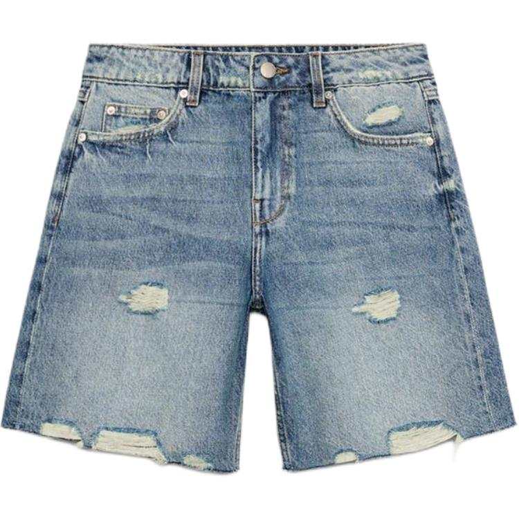 ZARA Denim Shorts Women's Medium Blue Moderate