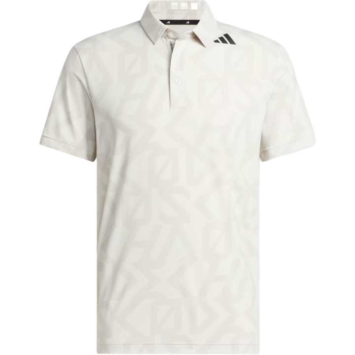 Adidas Adidas Codechaos Golf Clothing Men's Aluminum Oxide/beige Polo Collar Moderate