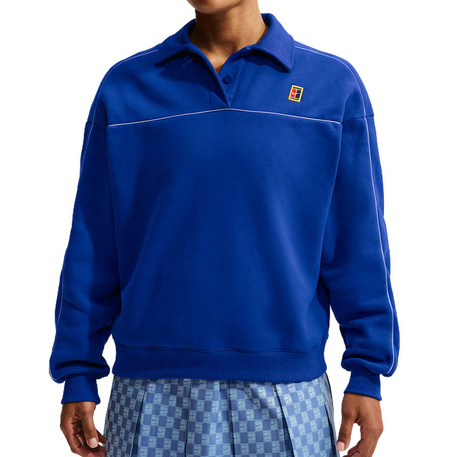 Nike Nike Court Tennis Tops Women's Old Royal Polo Collar Moderate