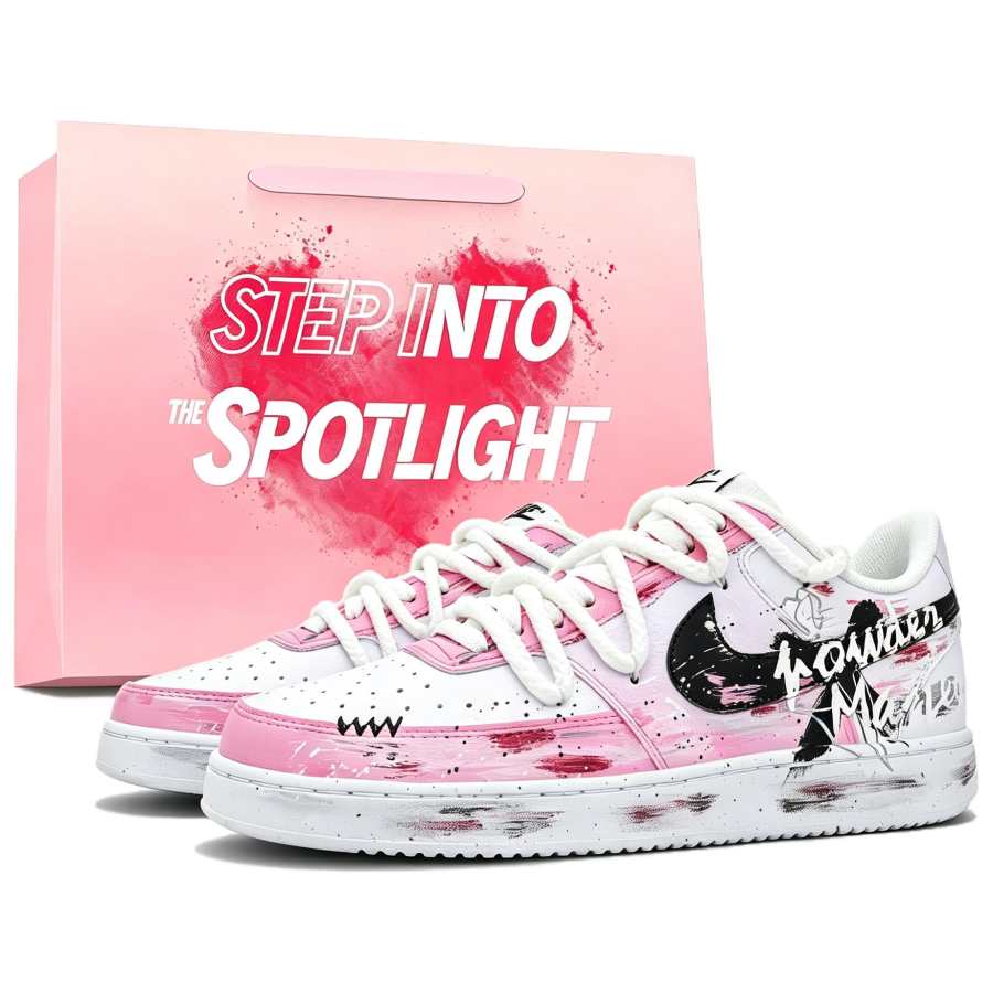 Nike Nike Court Vision 1 Skateboard Shoes Unisex Low Top Pink