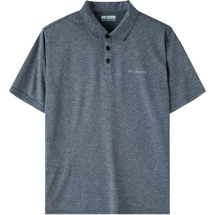 Columbia Polo Shirts Men's Gray Lapel Moderate Straight Fit