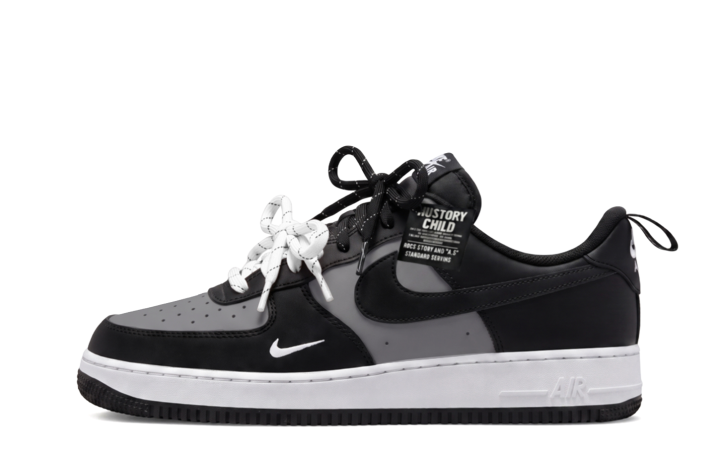 Nike Nike Air Force 1 Skateboard Shoes Unisex Low Top Black Gray