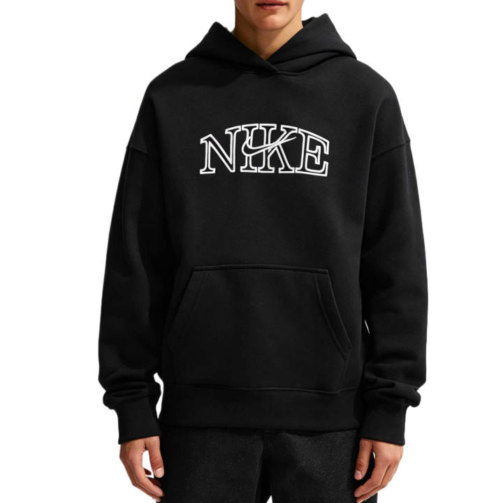 Nike Nike Sweatshirts Women's All Black/White Hooded Non Detachable Moderate