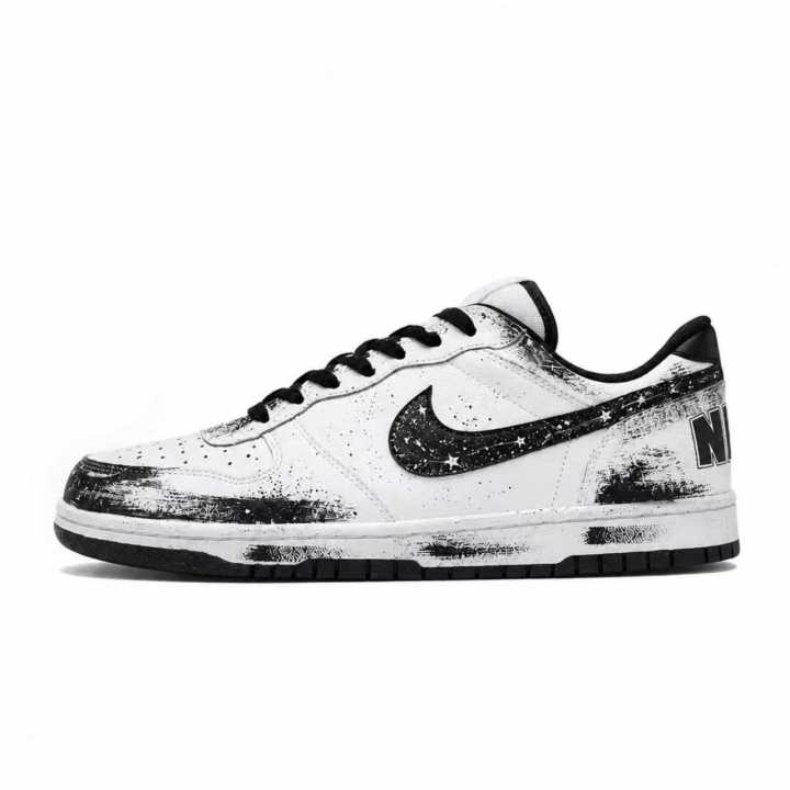 Nike Nike Big Skateboard Shoes Men's Low Top Black White
