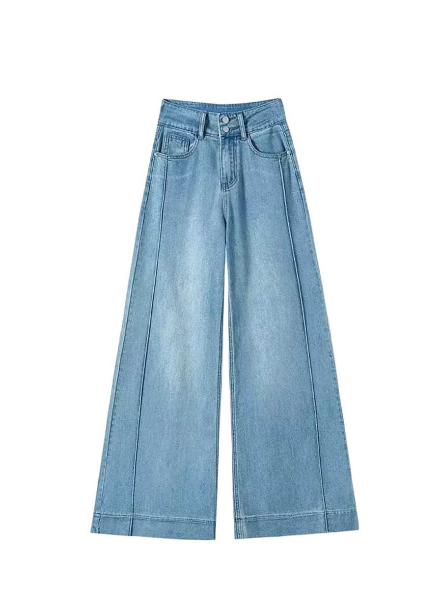 Sugarfunk Sugarfunk Jeans Women's Light Blue Thin Wide Leg Pants