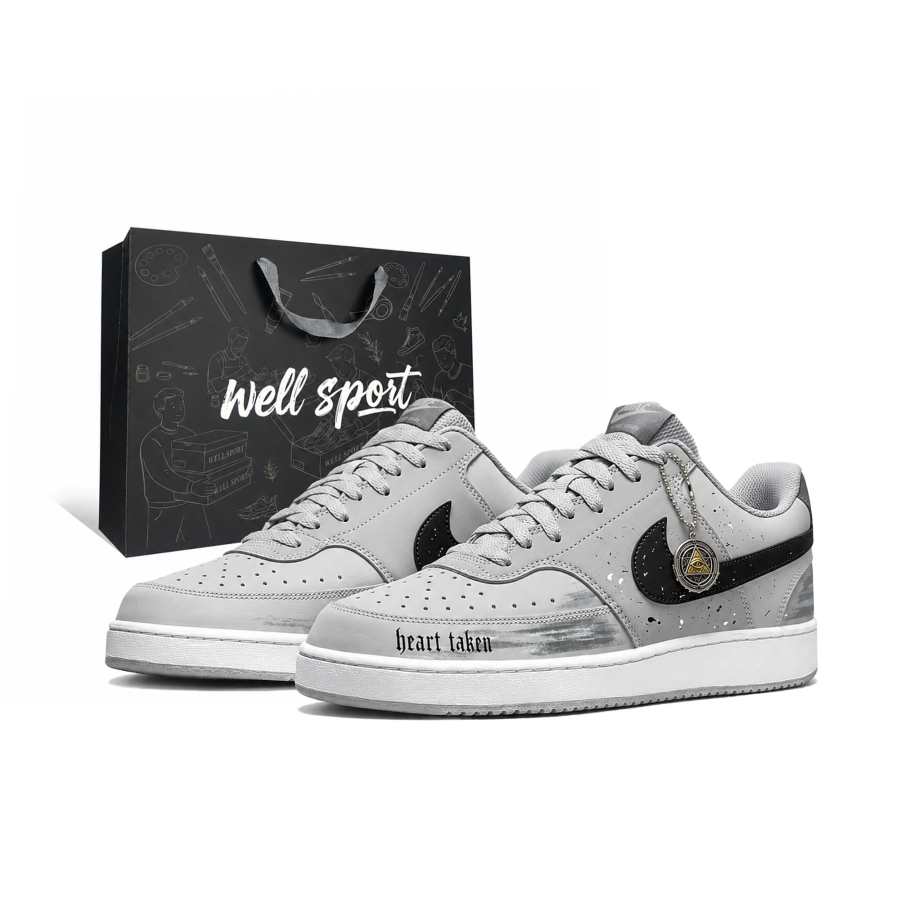 Nike Nike Court Vision Skateboard Shoes Men's Low Top Gray