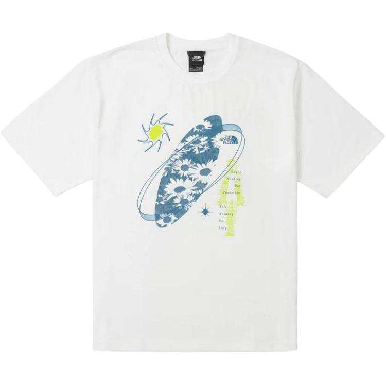 THE NORTH FACE T Shirts Men's White Crew Neck Moderate Straight Fit