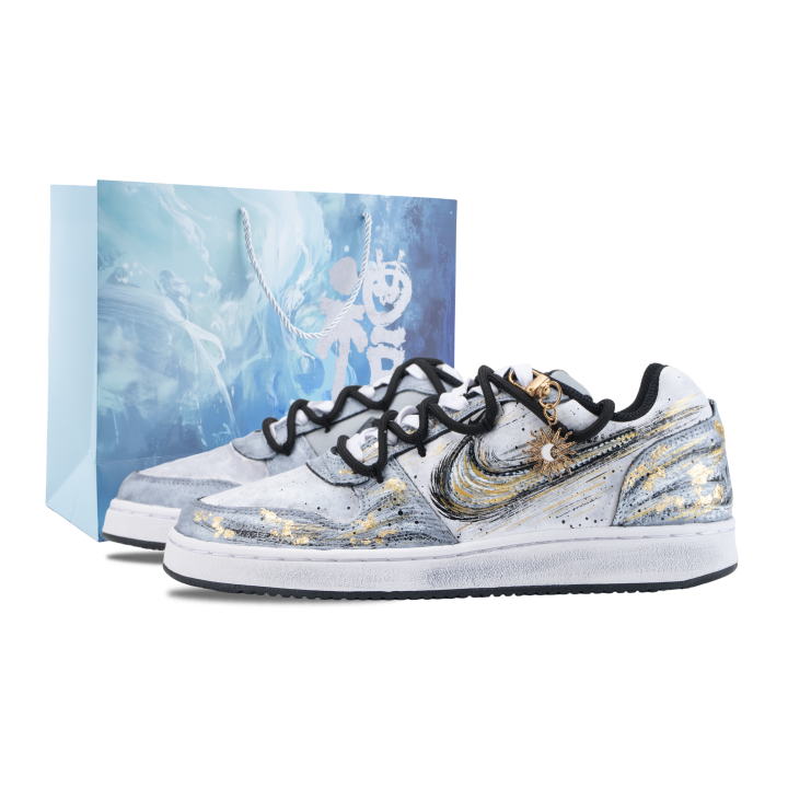 Nike Nike EBERNON Skateboard Shoes Men's Low Top Gray/Gold
