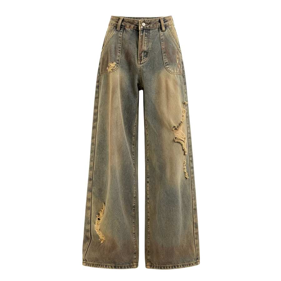 Sugarfunk Jeans Women's Concrete Gray Moderate Wide Leg Pants