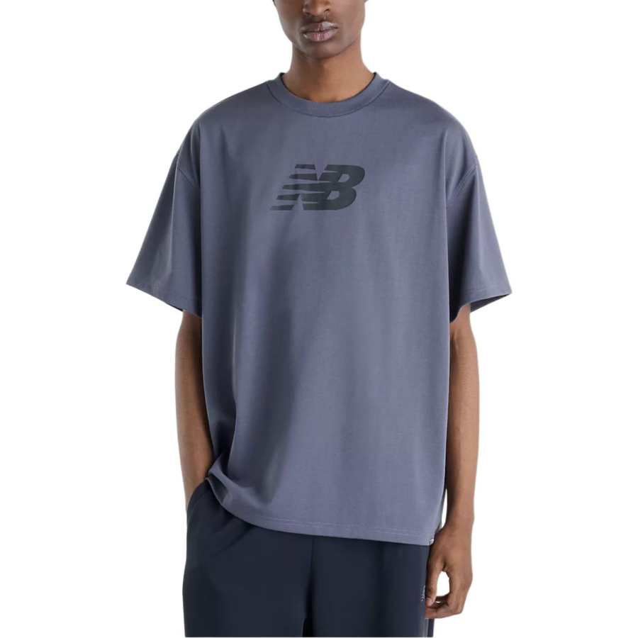 New Balance New Balance Quick Dry T Shirts Men's Magnet Crew Neck Moderate Straight Fit