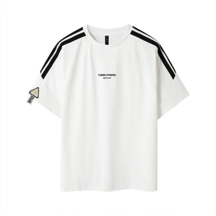 Adidas Adidas 3 Stripes T Shirts Unisex White Crew Neck Moderate