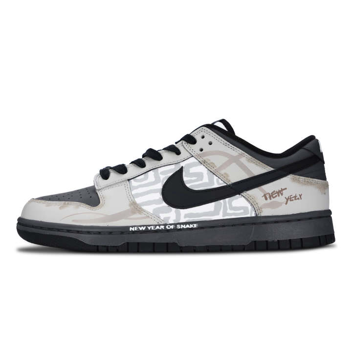 Nike Nike Dunk Skateboard Shoes Unisex Low Top Black/White/Gray