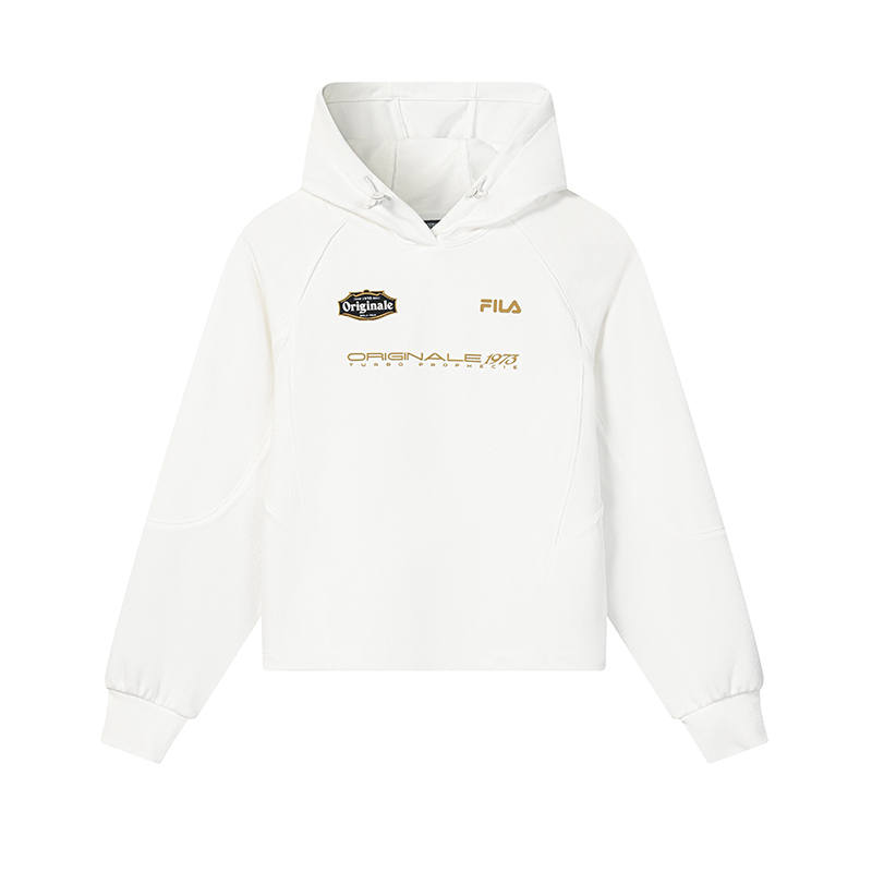 FILA ORIGINALE Sweatshirts Women's Cloud White Hooded Non Detachable Moderate Other