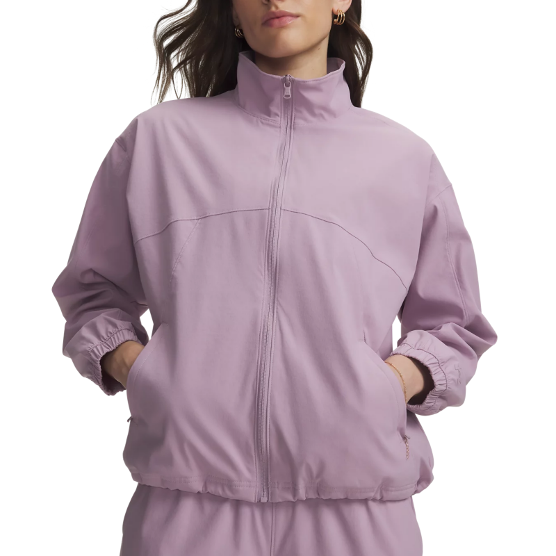 Under Armour Unstoppable Running Jackets Women's Hibiscus Pink Stand Collar Moderate