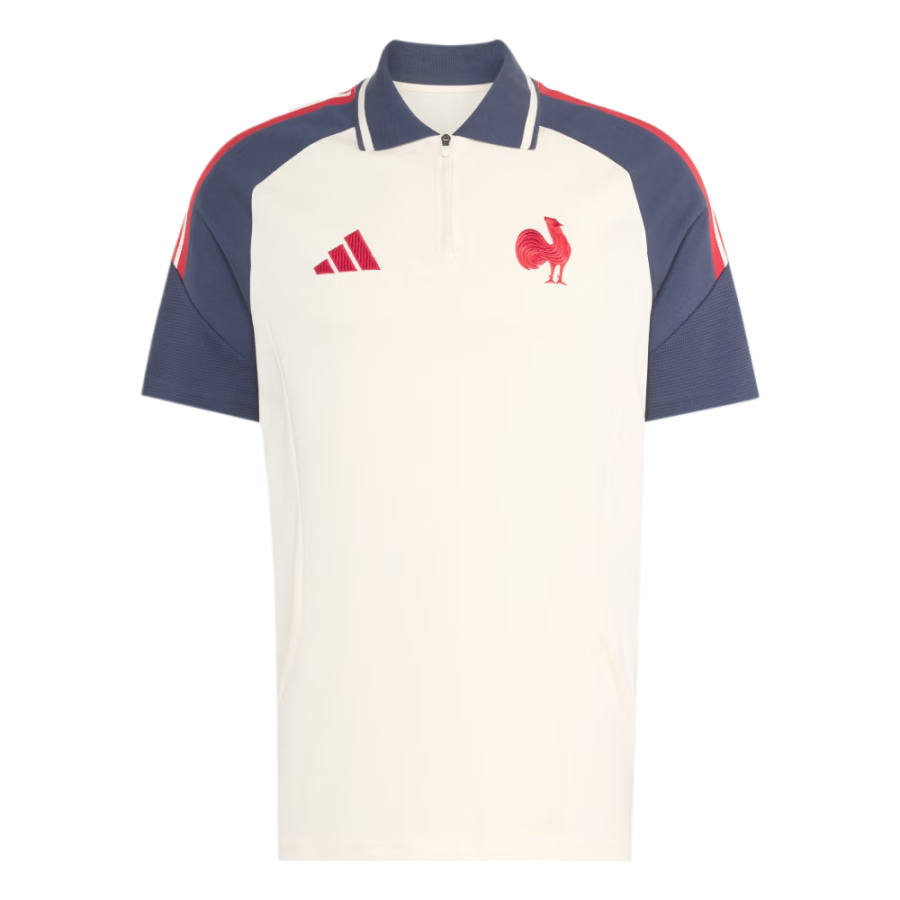 Adidas Adidas Rugby Jerseys Men's Ecru/Dark Marine Blue Lapel Moderate