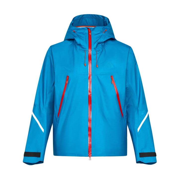 Adidas Adidas Terrex Windbreaker Jackets Unisex Sea Blue Hooded Non Detachable Moderate