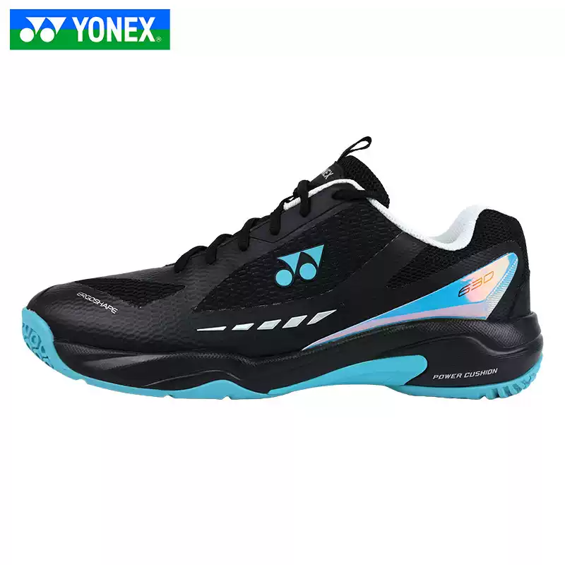 YONEX Badminton Shoes Unisex Mid Top Black Ice Blue