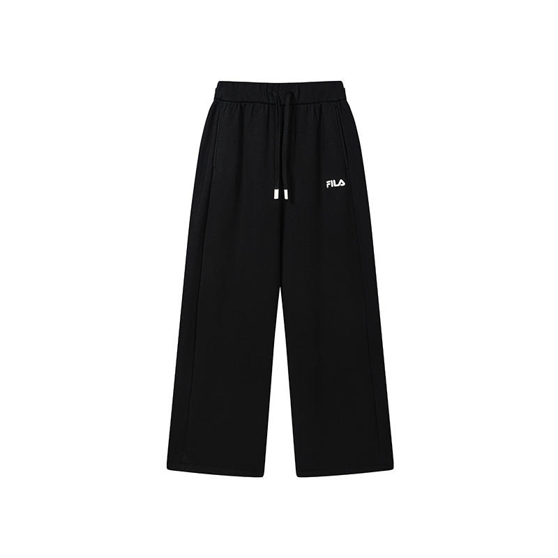 FILA ORIGINALE Casual Pants Women's Jet Black Moderate Wide Leg Pants