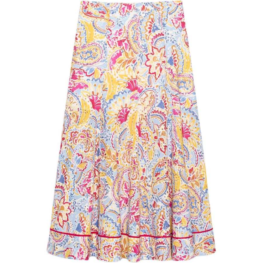 ZARA Casual Long Skirts Women's Multicolor Moderate A Line Skirt