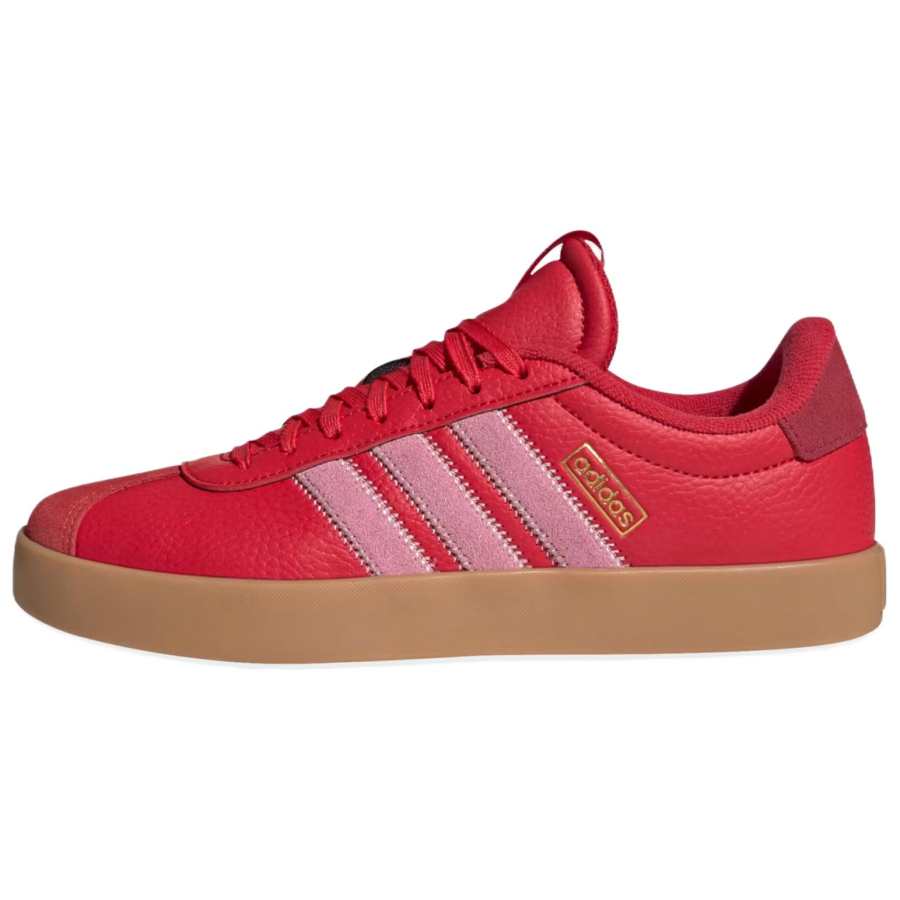 Adidas Adidas VL COURT 3.0 German Army Trainers Women's Pure Ruby Red/Tropical Bloom/Gold Metallic