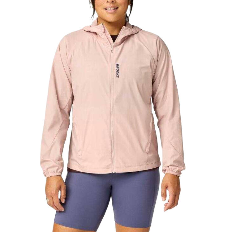 Brooks Jackets Women's Rose Pink Hooded Non Detachable Moderate