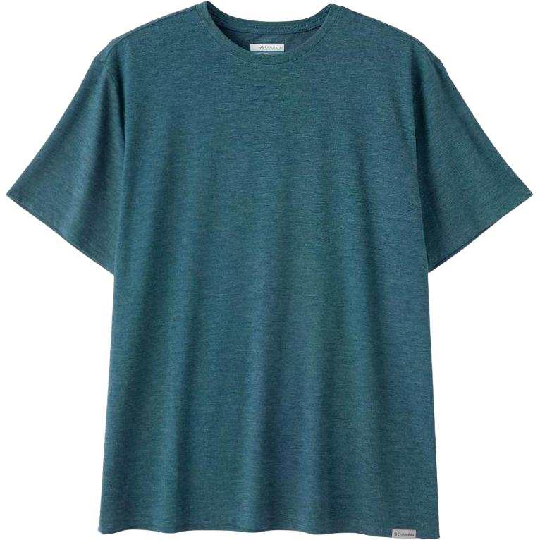 Columbia T Shirts Men's Cyan Crew Neck Moderate Straight Fit