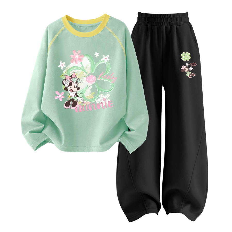 Disney Kids Casual Sportswear Crew Neck Thin Stretch Breathable