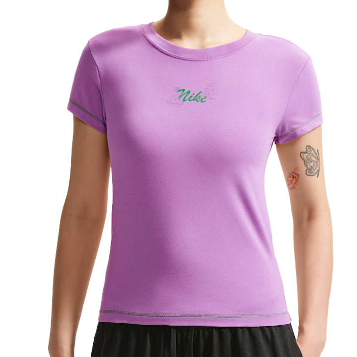 Nike Nike Sportswear T Shirts Women's Imperial Purple Crew Neck Moderate