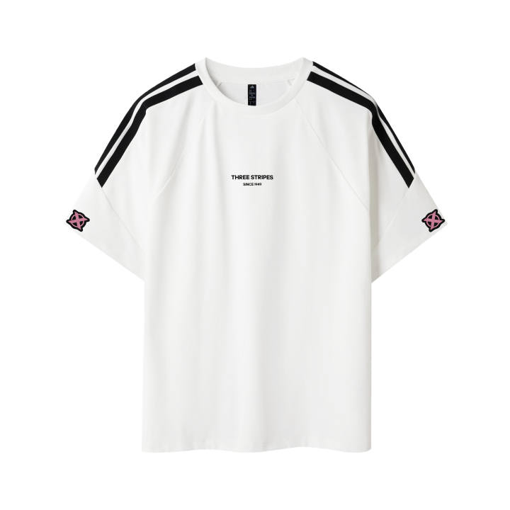 Adidas Adidas 3 Stripes T Shirts Unisex White Crew Neck Moderate