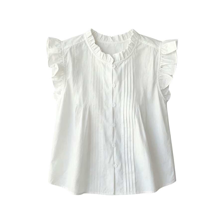Sugarfunk Sugarfunk Shirts Women's Lettuce Edge Collar Thin A Line