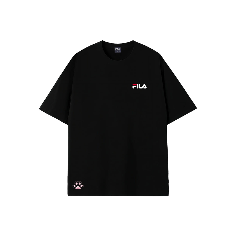 FILA T Shirts Unisex Black Crew Neck Moderate