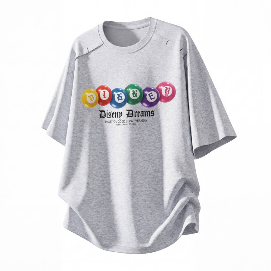 Disney T Shirts Unisex Crew Neck Moderate Straight Fit