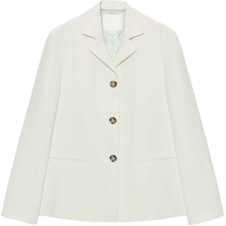 ZARA ZW Business Suits Women's Ice White Lapel