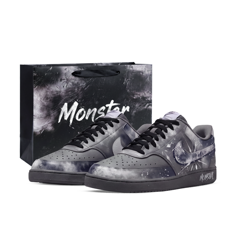 Nike Nike Court Vision Low Skateboard Shoes Unisex Low Top Black/White/Gray