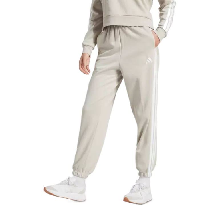 Adidas Adidas ESSENTIALS Casual Pants Women's Beige/White Moderate Tapered Pants