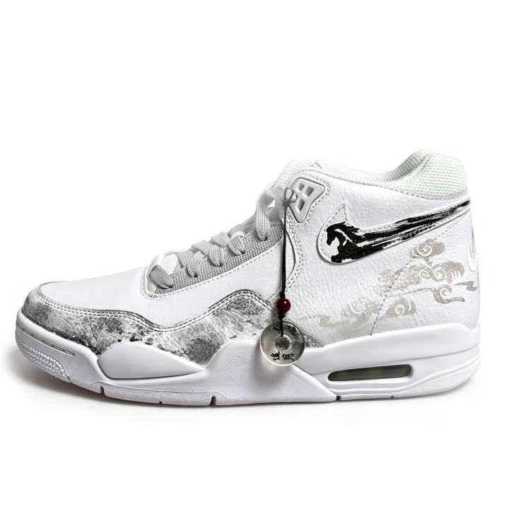 Nike Nike Flight Legacy Basketball Shoes Unisex Mid Top White/Silver